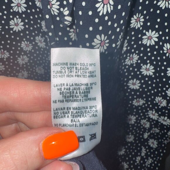 Sundry Ditsy Floral Wrap Jumpsuit - Navy 1/S - Picture 13 of 13